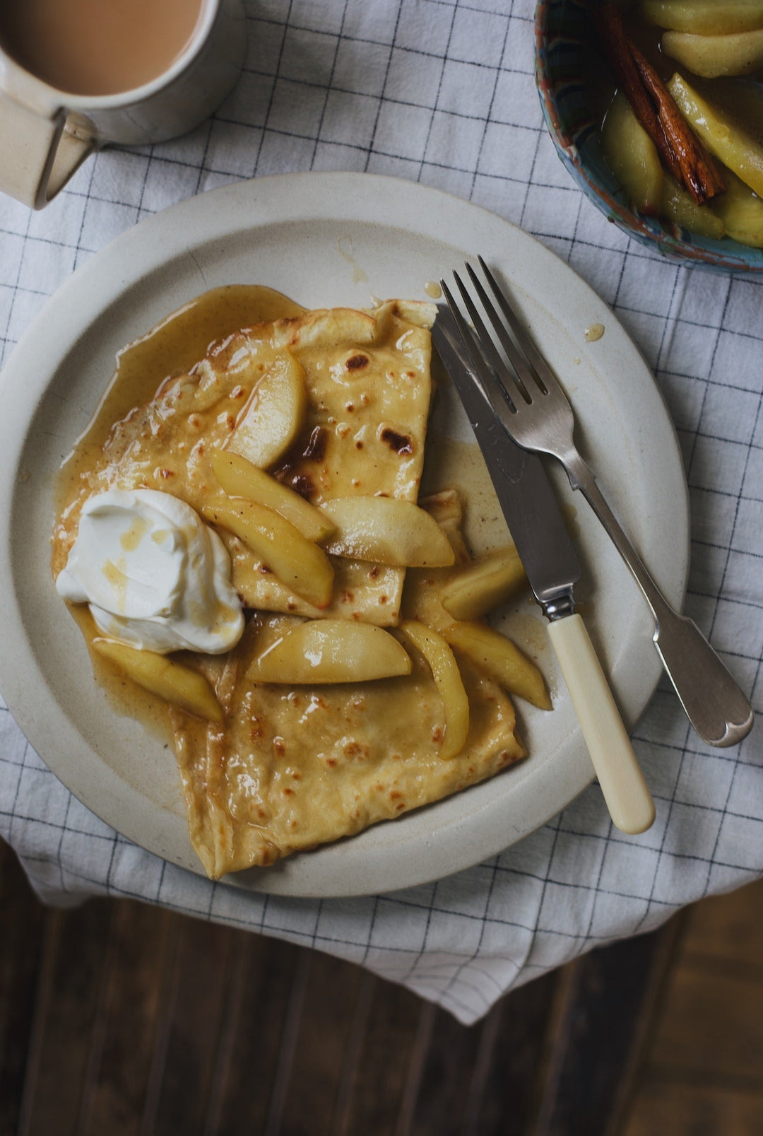 Honey Buttered Apple Crepes