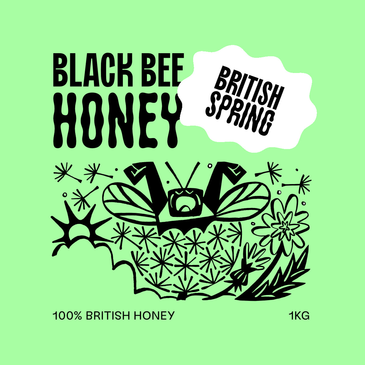 Raw British Spring Honey - 1kg Tub – Black Bee Honey