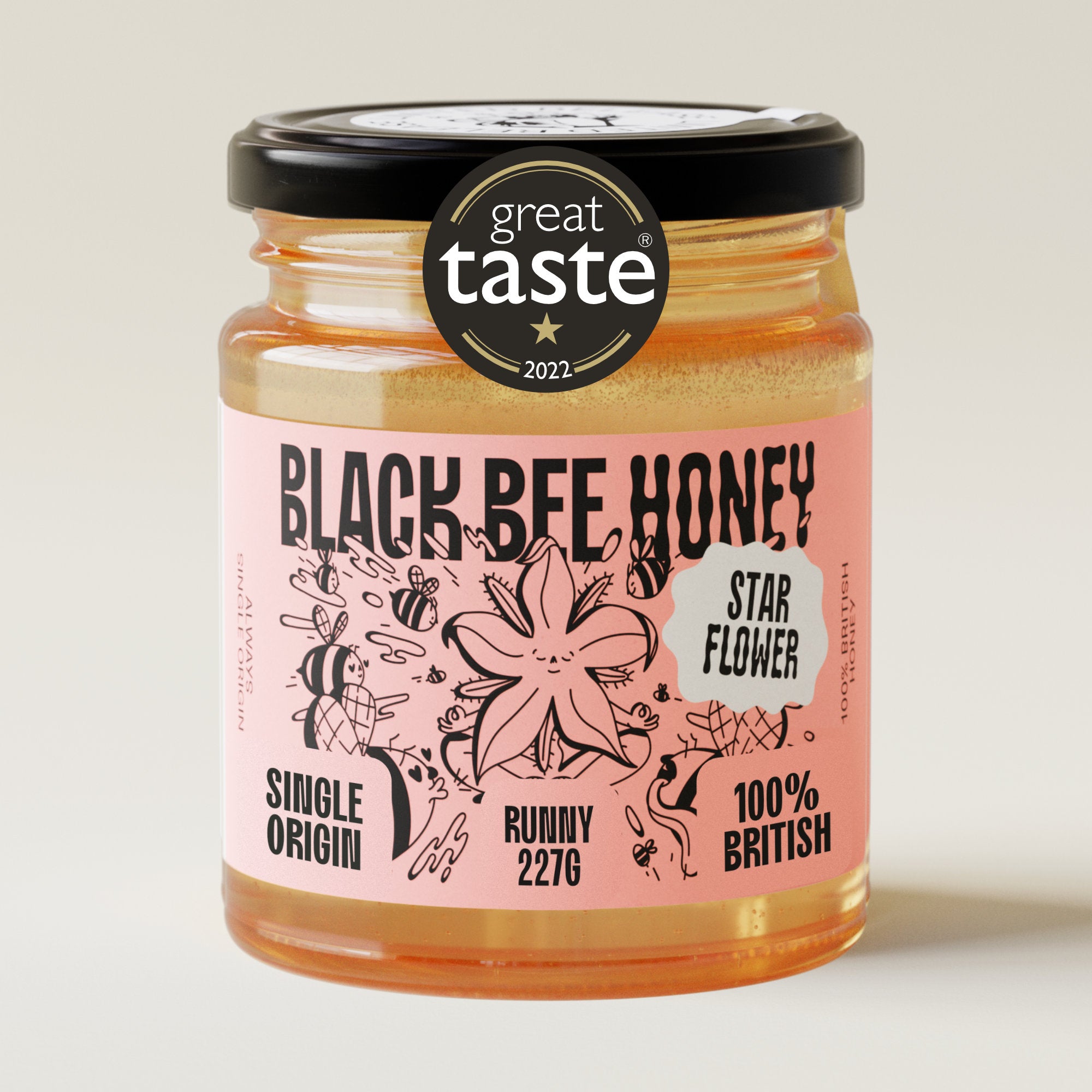 Raw, Runny Starflower (Borage) Honey - 227g – Black Bee Honey