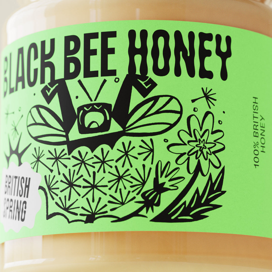raw honey, pure honey, british honey, set honey, spring honey, real honey, natural honey, b corp honey, black bee honey 